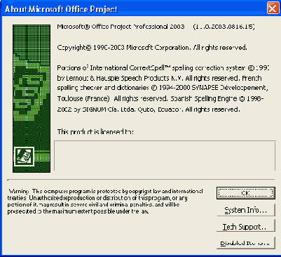  About Microsoft Offiqe Project ( )